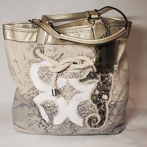 Coach Vacation Jeweled Seahorse Tote